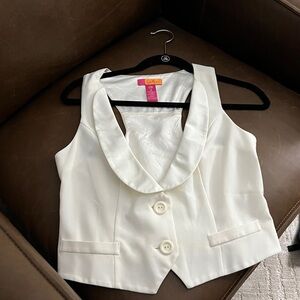 Catch My I cream Satin Vest